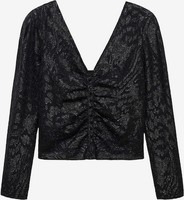 MANGO Blouse 'Gloria' in Zwart: voorkant