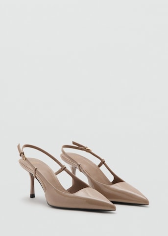 MANGO Slingback Pumps 'Pistacho' in Beige