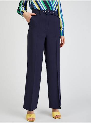 Orsay Wide leg Pleated Pants in Blue: front