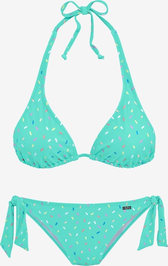 BUFFALO Bikini en bleu / turquoise / jaune / violet clair / blanc, Vue avec produit