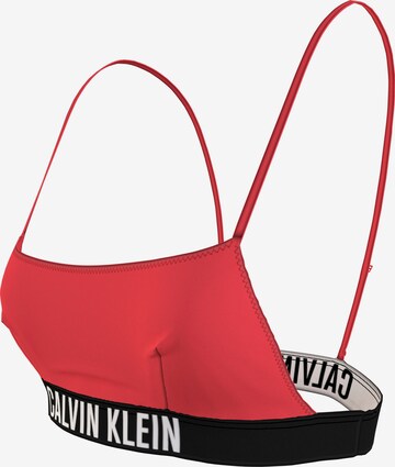 Calvin Klein Swimwear Bandeau Bikinitop in Rot