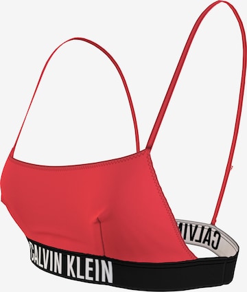 Calvin Klein Swimwear Bandeau Bikini Top in Red