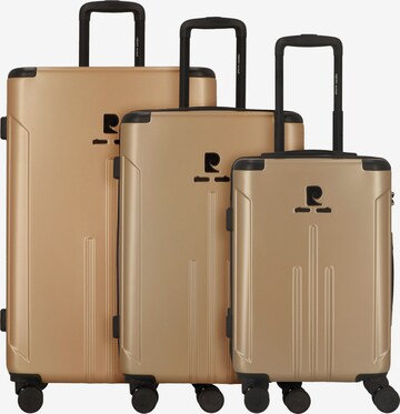 PIERRE CARDIN Suitcase Set in Gold: front