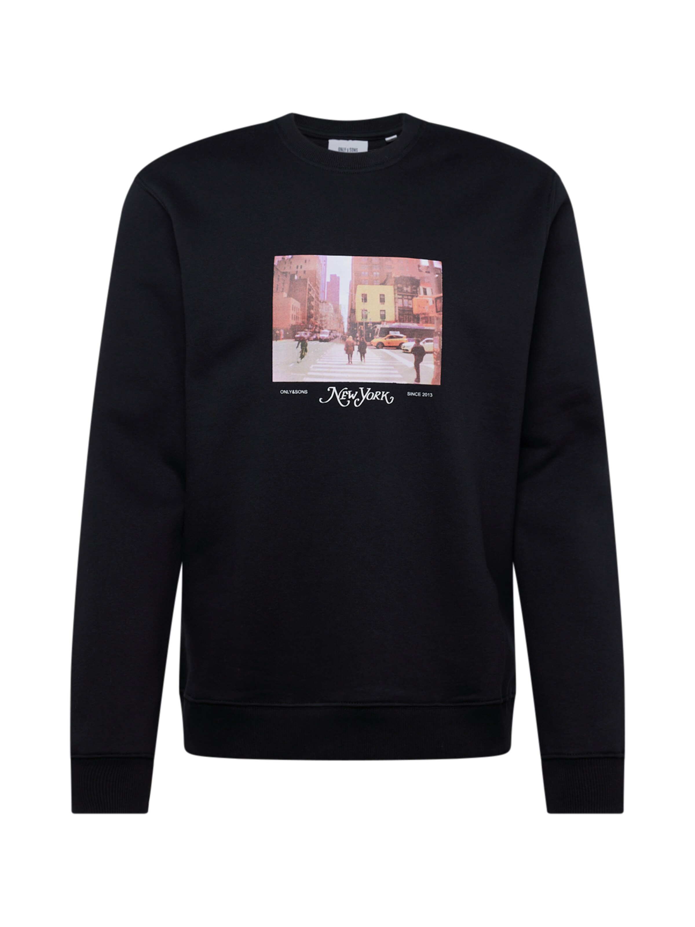 Only & Sons Sweatshirt 'ONSROBERT' in Schwarz: Vorderseite