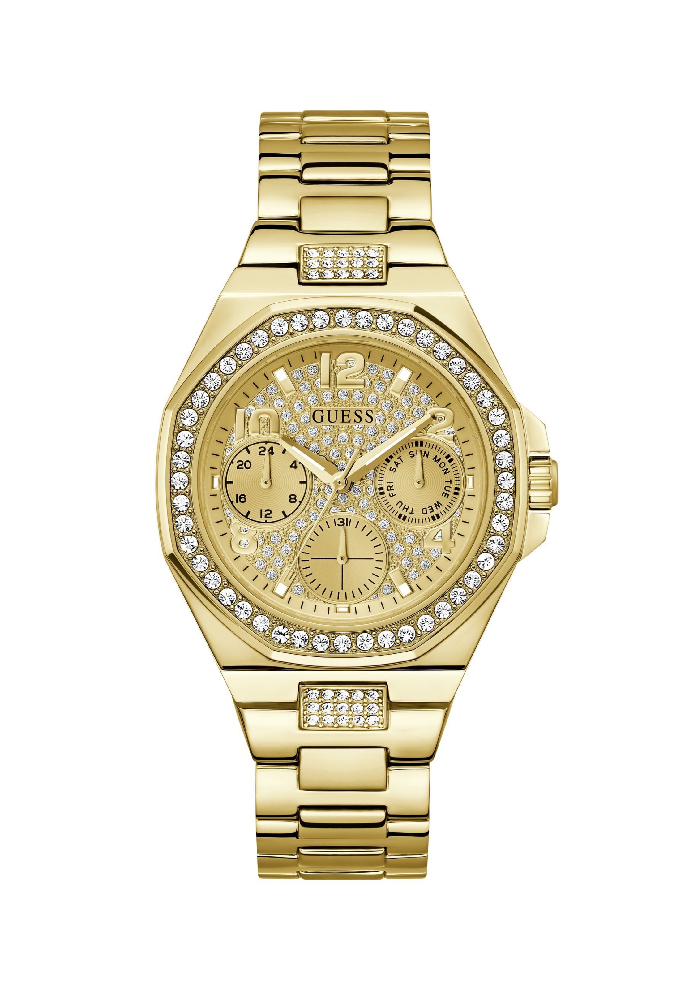 GUESS Analog Watch 'LADY EMPIRE' in Gold: front