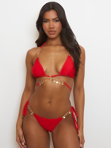 Bas de bikini 'Valentina Coin Tie Side' Moda Minx en rouge : devant