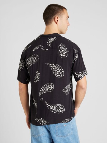 JACK & JONES Comfort fit Button Up Shirt 'JEFF' in Black