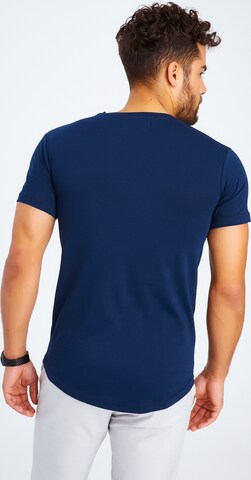Leif Nelson T-Shirt Rundhals in Blau