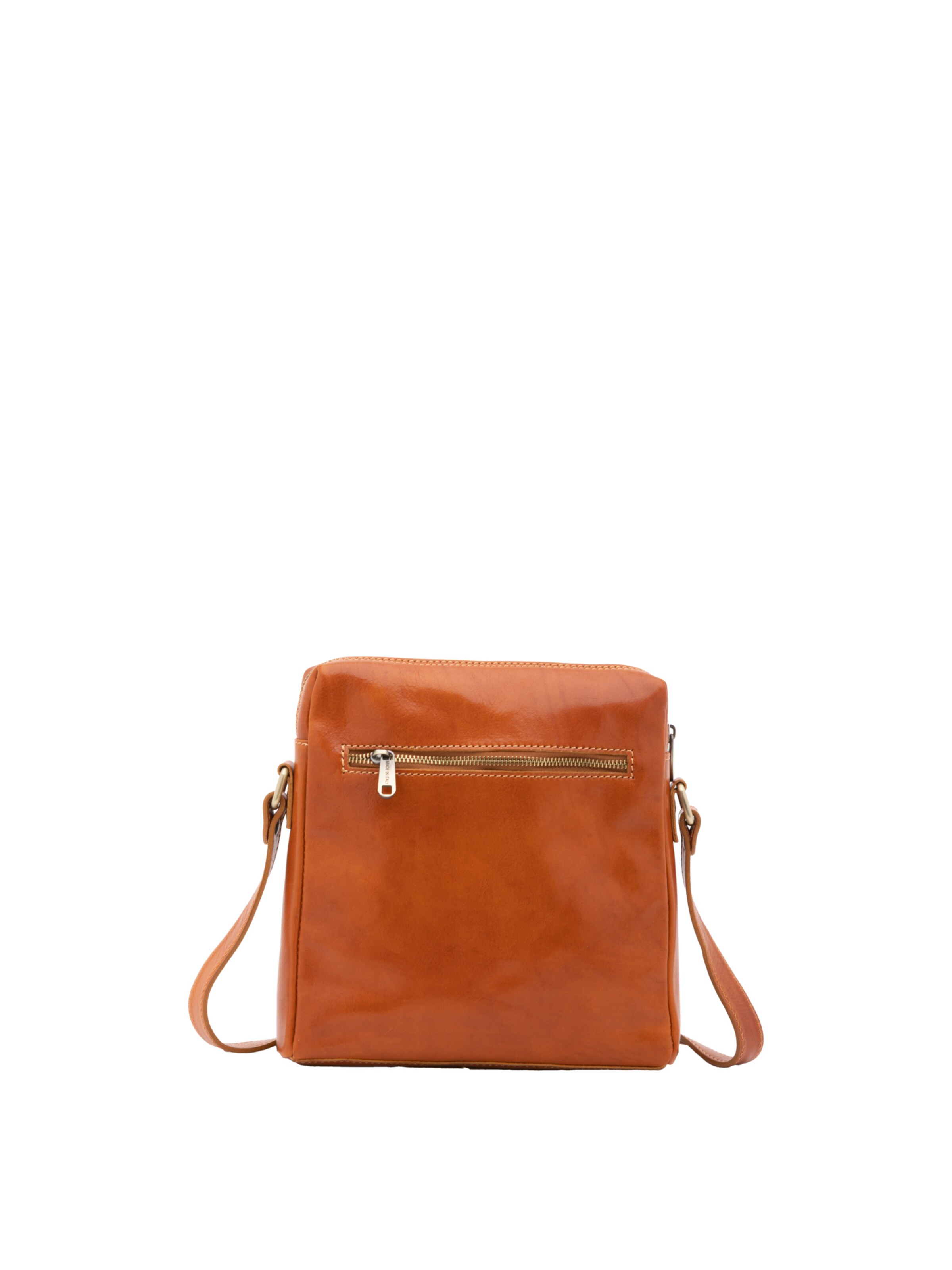 Borsa a tracolla 'Borsa a tracolla uomo vera pelle vacchetta con zip - Made in Italy' di I Fratelli in beige