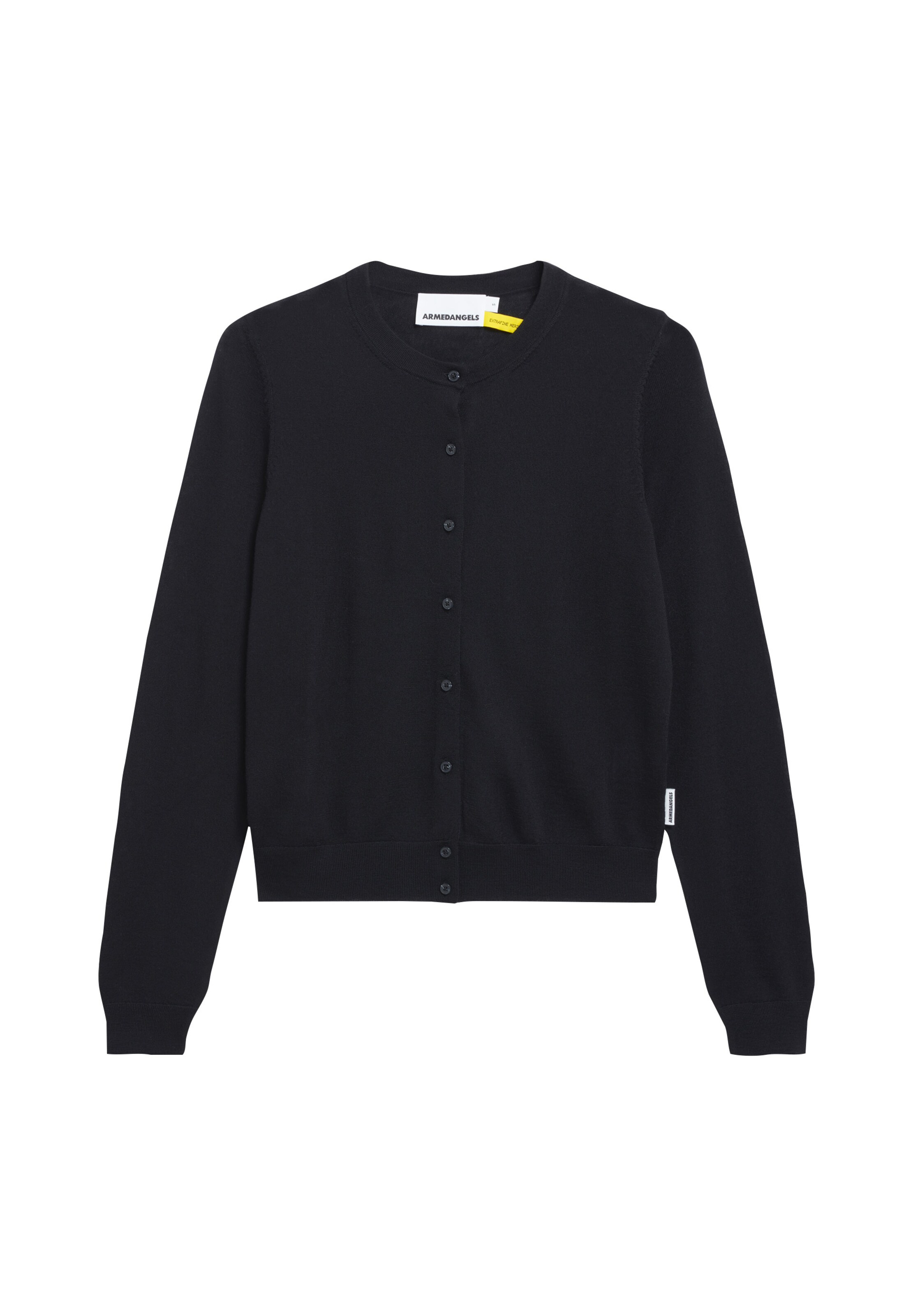 ARMEDANGELS Strickjacke ' OPHALIAA MERINO ' in Schwarz: Vorderseite