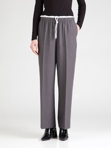 ONLY Wide leg Broek 'ONLMARINE' in Grijs: voorkant