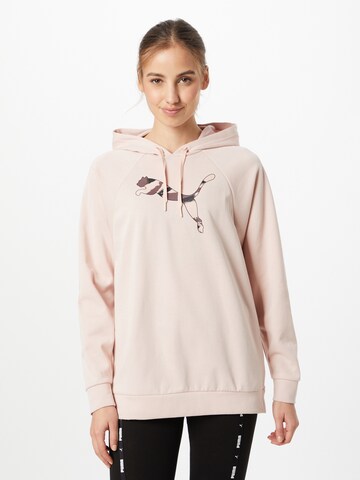 PUMA - Sweatshirt de desporto em rosa: frente