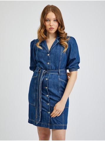 Orsay Shirt Dress in Blue: front