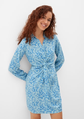 Robe-chemise QS en bleu : devant