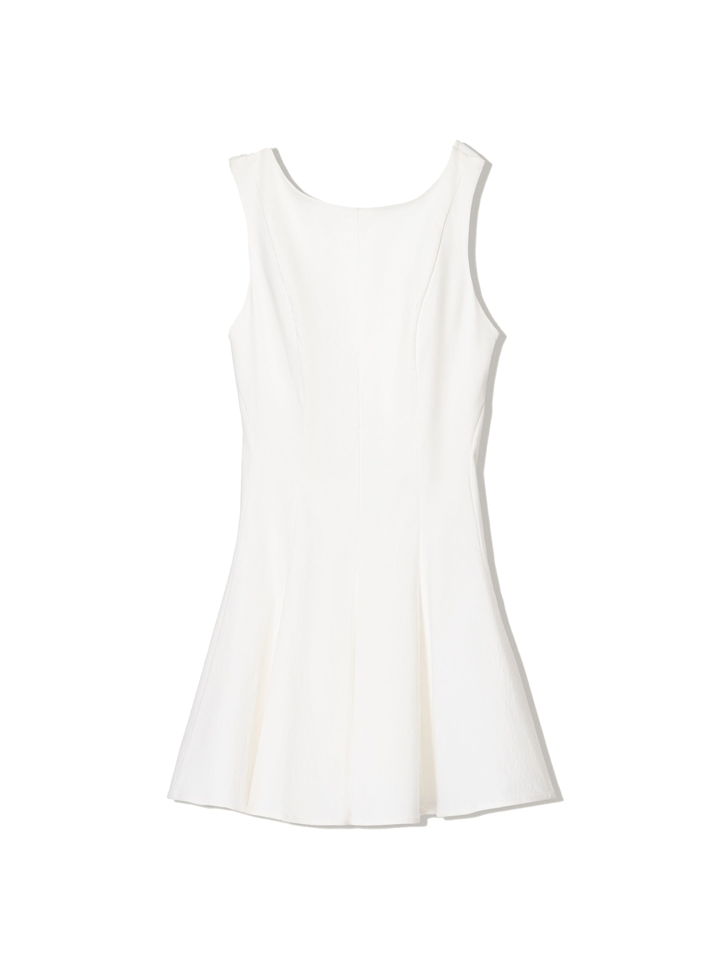 Bershka Лятна рокля в бяло: отпред