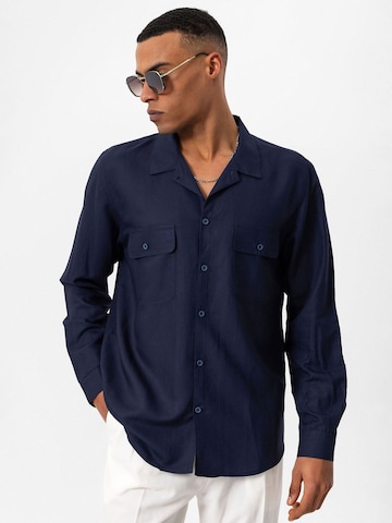 Antioch Regular fit Button Up Shirt in Blue