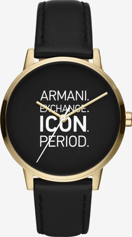 ARMANI EXCHANGE Analoguhr in Schwarz: predná strana