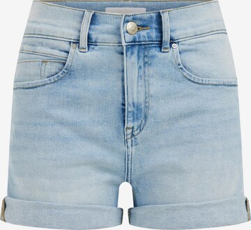 WE Fashion Skinny Shorts in Blau: predná strana