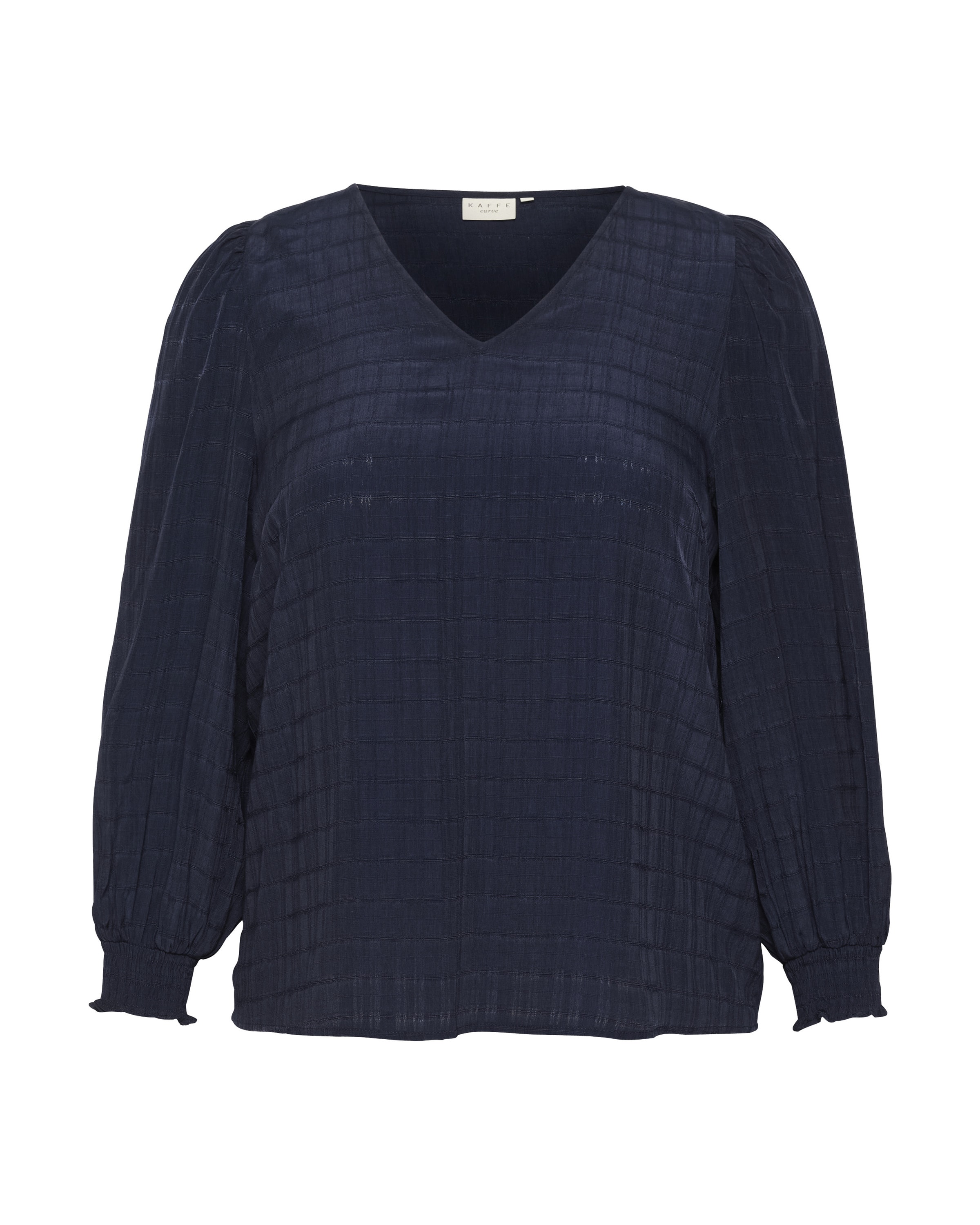 KAFFE CURVE Bluse 'Lisana' in Blau: Vorderseite