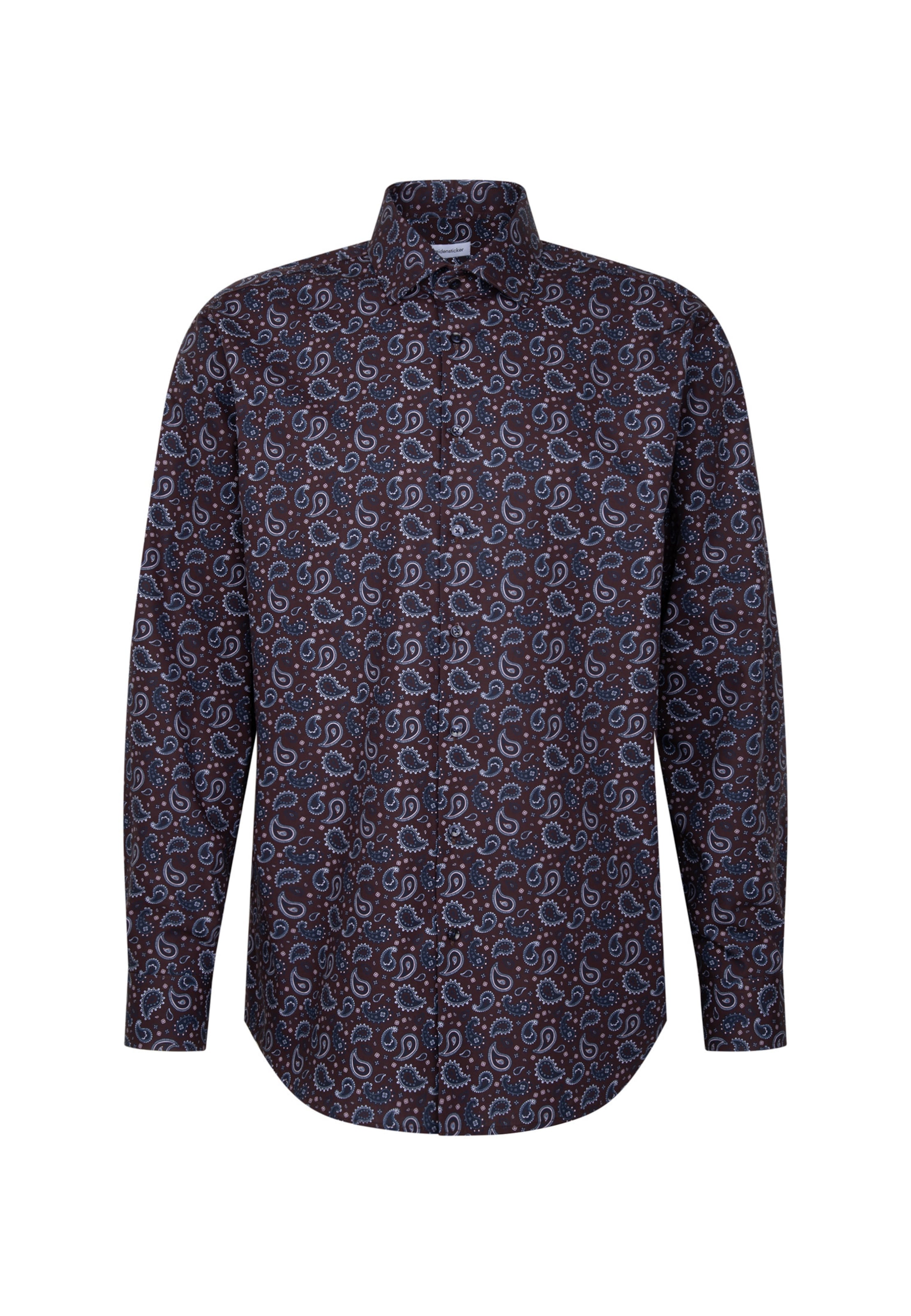 Coupe regular Chemise business 'Schwarze Rose' SEIDENSTICKER en marron : devant