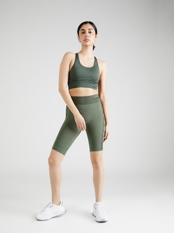 Hummel Skinny Workout Pants in Green