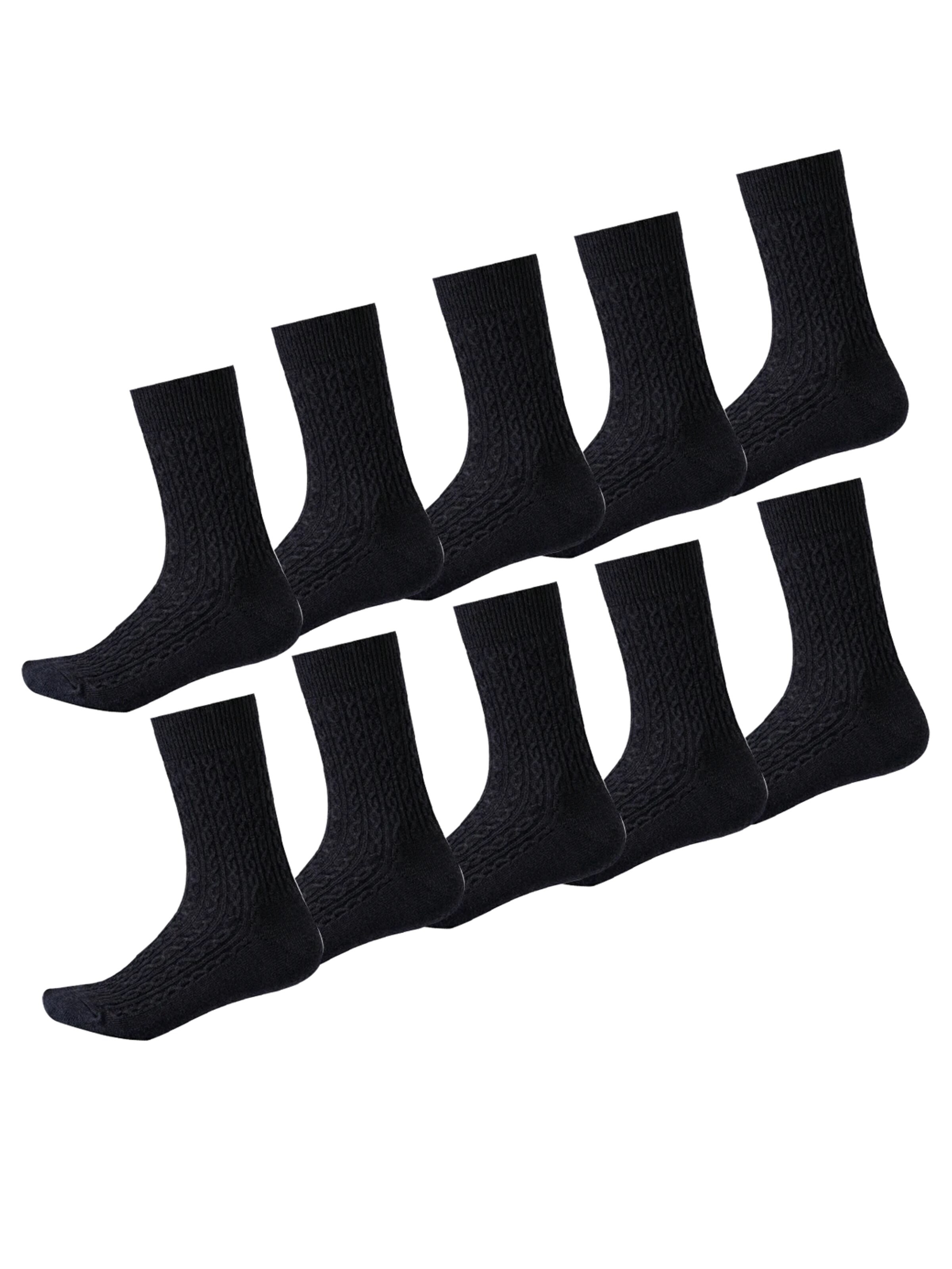 Millo Socks 'Cosy Twist 10' in Black