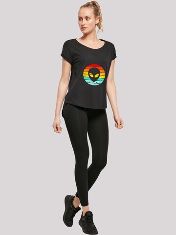 T-shirt 'Alien Retro Sonnenuntergang' F4NT4STIC en noir