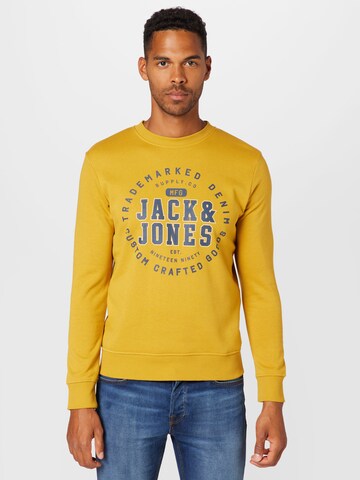 JACK & JONES Majica 'Stamp' | rumena barva: sprednja stran