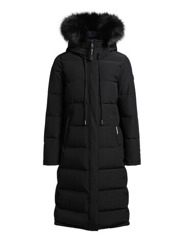 khujo Winter Coat ' DEGI (WITH FUR) ' in Black: front