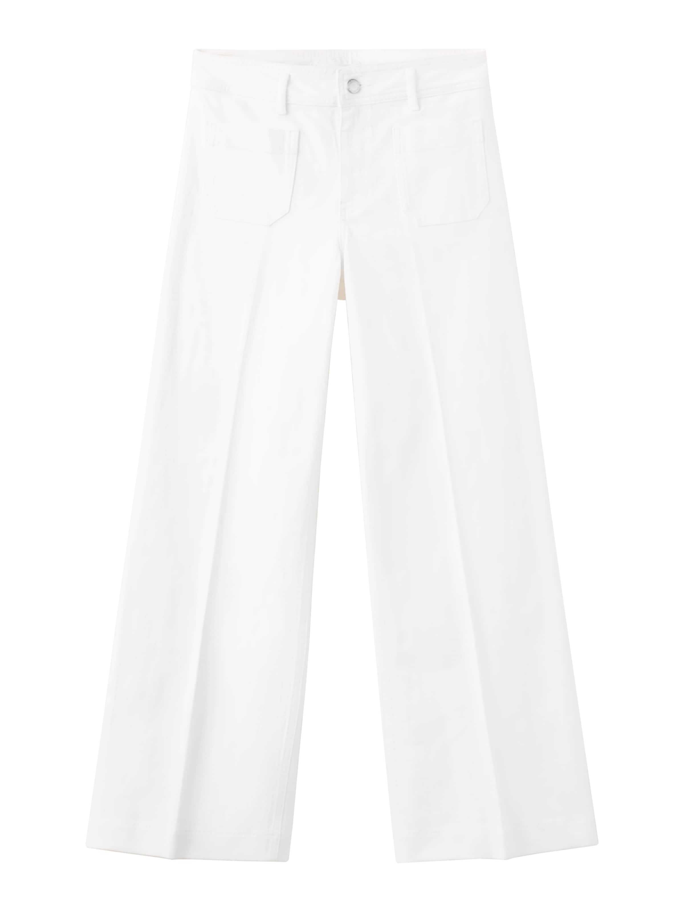 MANGO Szeroka nogawka Jeansy 'JESSIE' w kolorze biały: przód