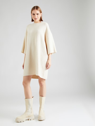 DRYKORN Knitted dress 'LIMAVA' in Beige