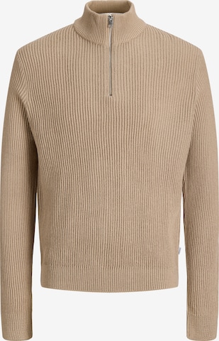 JACK & JONES Свитер 'JJPannel' в Коричневый: спереди
