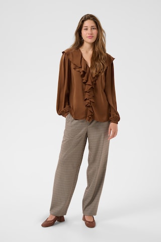 Cream Bluse in Braun