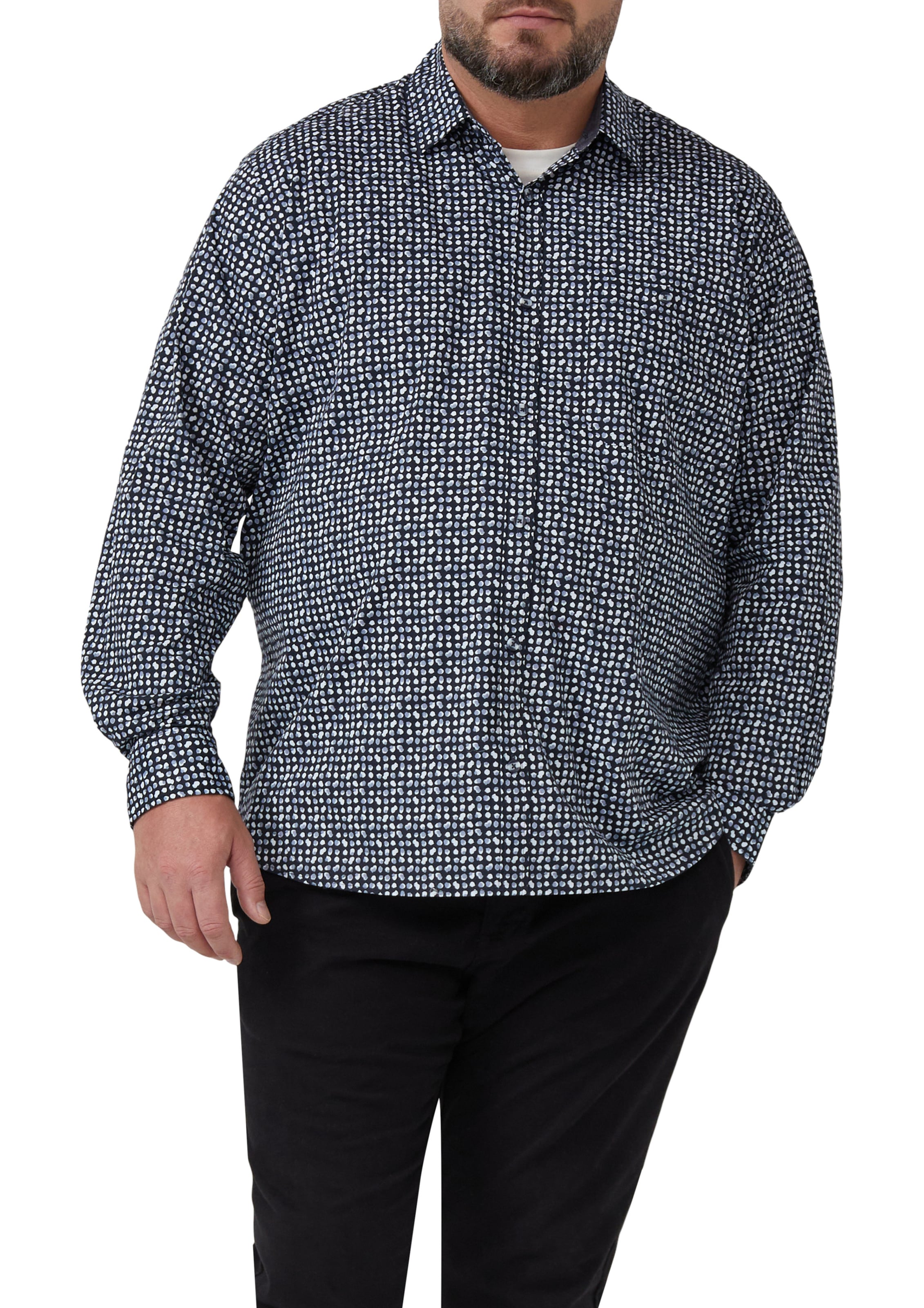Coupe slim Chemise s.Oliver Men Big Sizes en bleu