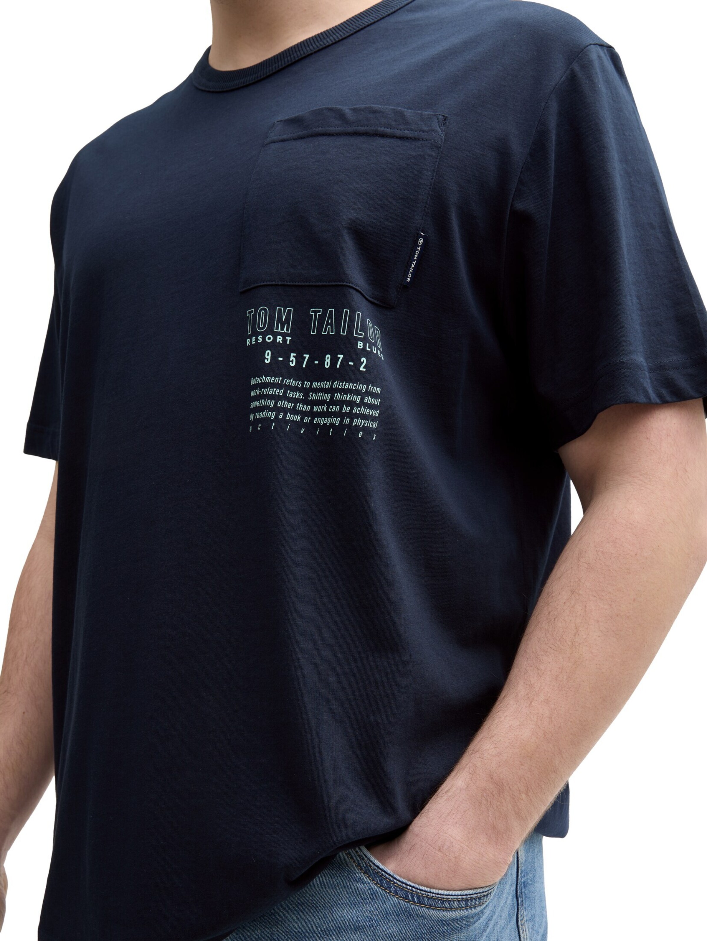 TOM TAILOR Men + T-Shirt in Blau