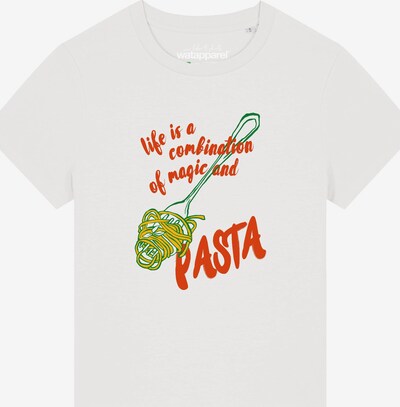 Watapparel T-Shirt 'Magic And Pasta' in XXL in gelb / grün / hummer / offwhite, Produktansicht