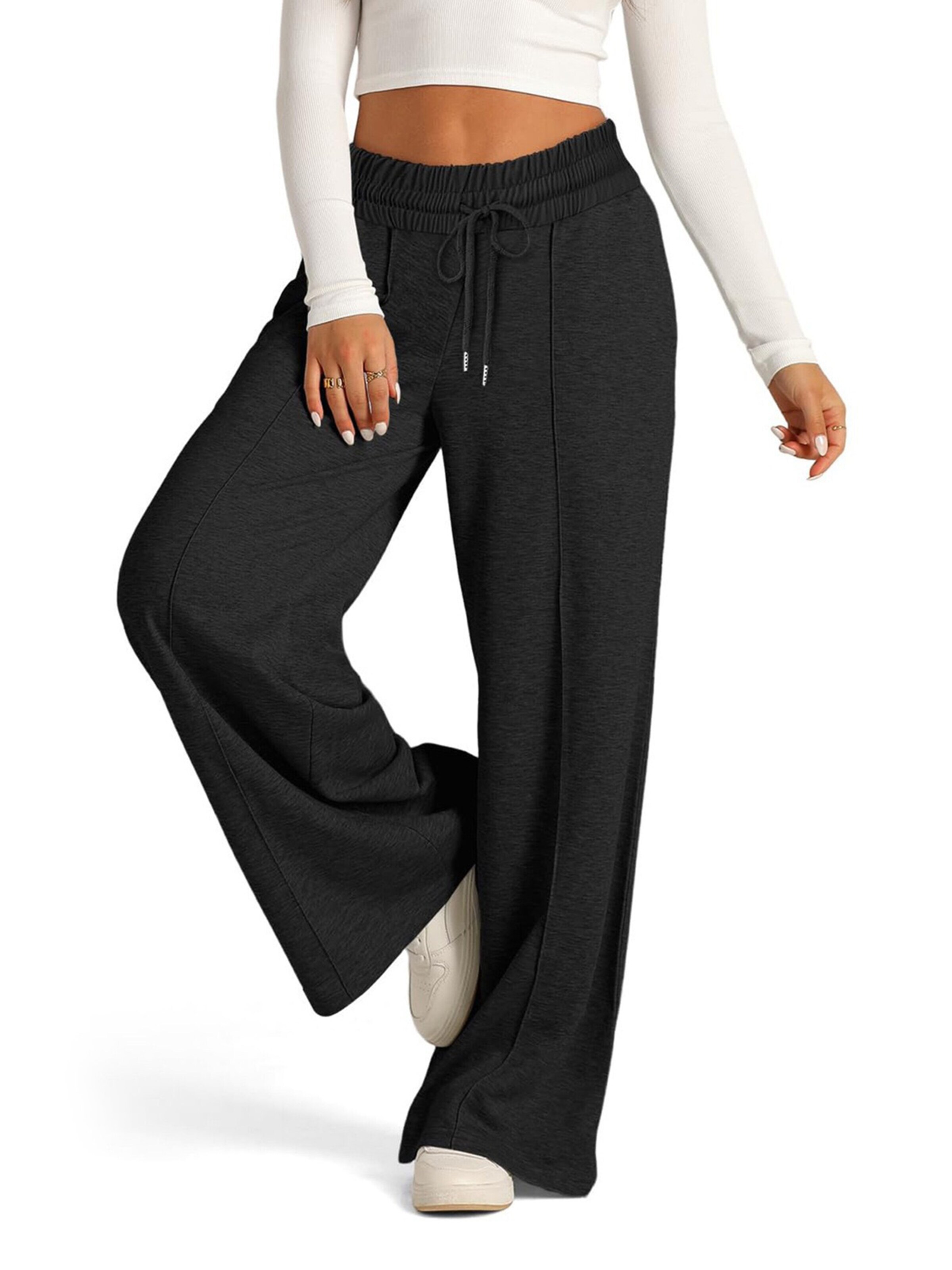 MEETWEE Wide leg Pants in Black