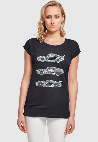 ABSOLUTE CULT T-Shirt 'Cars - Text Racers' in Blau: predná strana