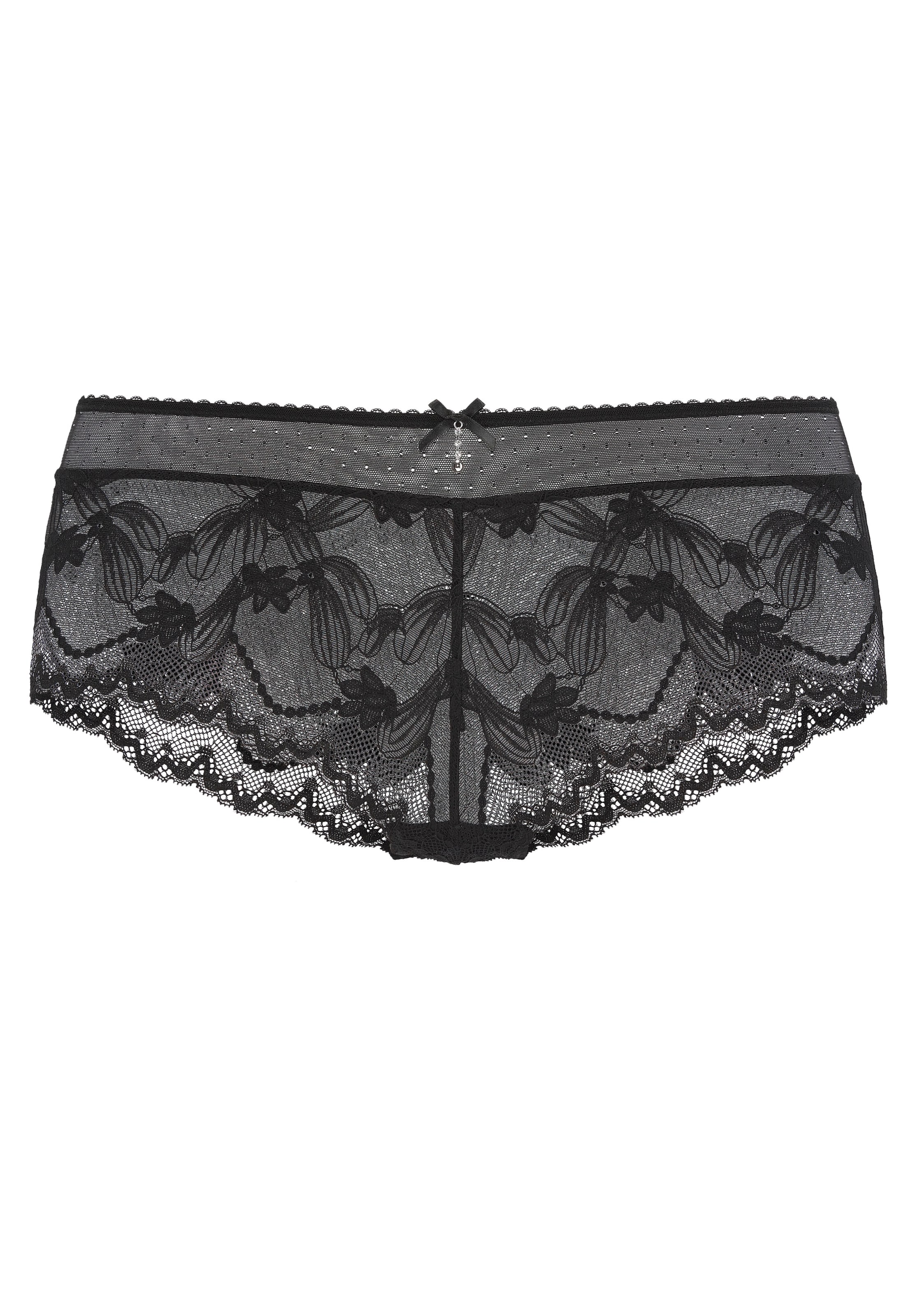 LASCANA Bugyi - fekete: elől