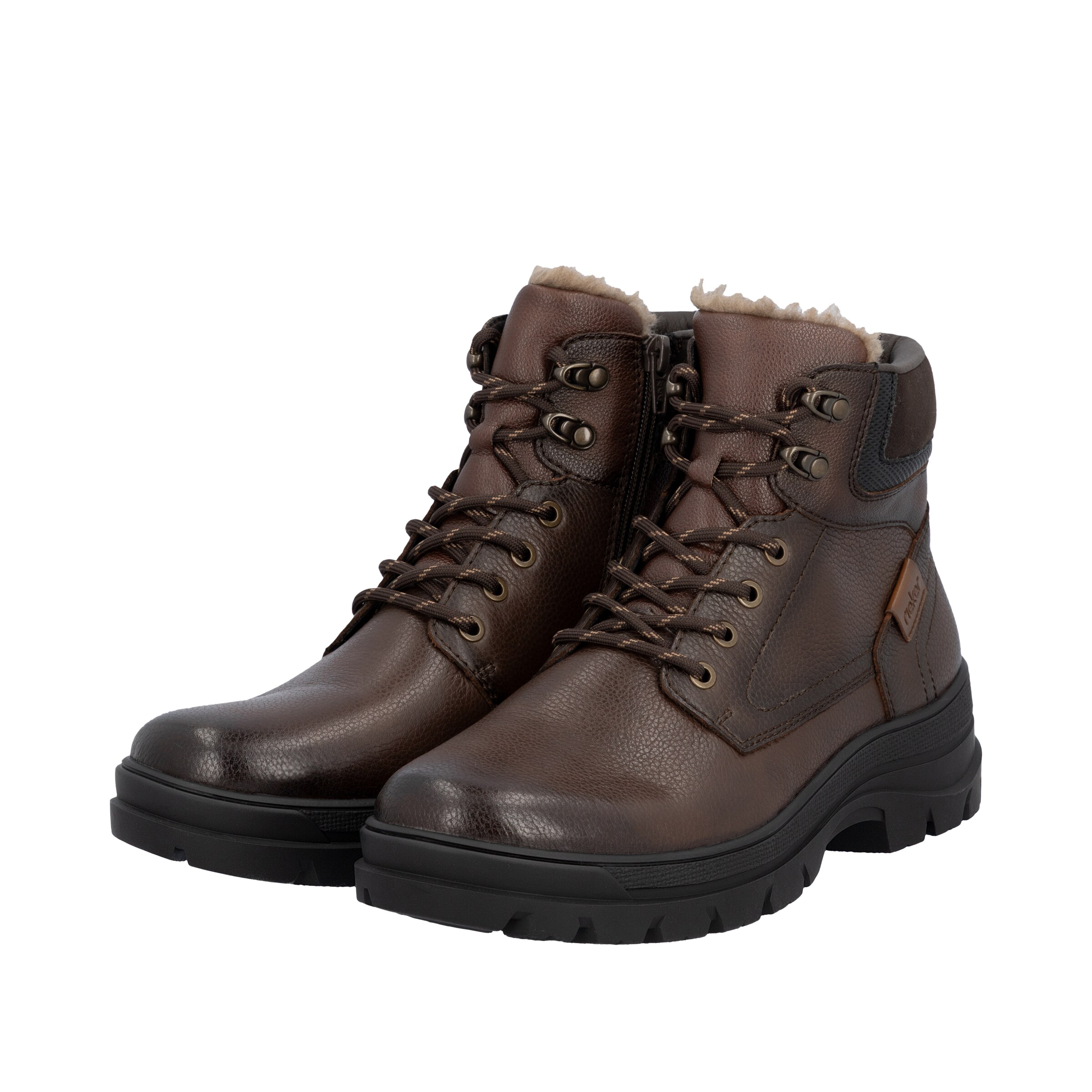 Rieker Lace-Up Boots in Brown