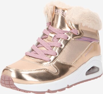 Skechers Kids Schnürboots 'Uno' in Gold: predná strana