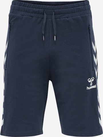 Hummel Regular Workout Pants 'Ray 2.0' in Blue: front