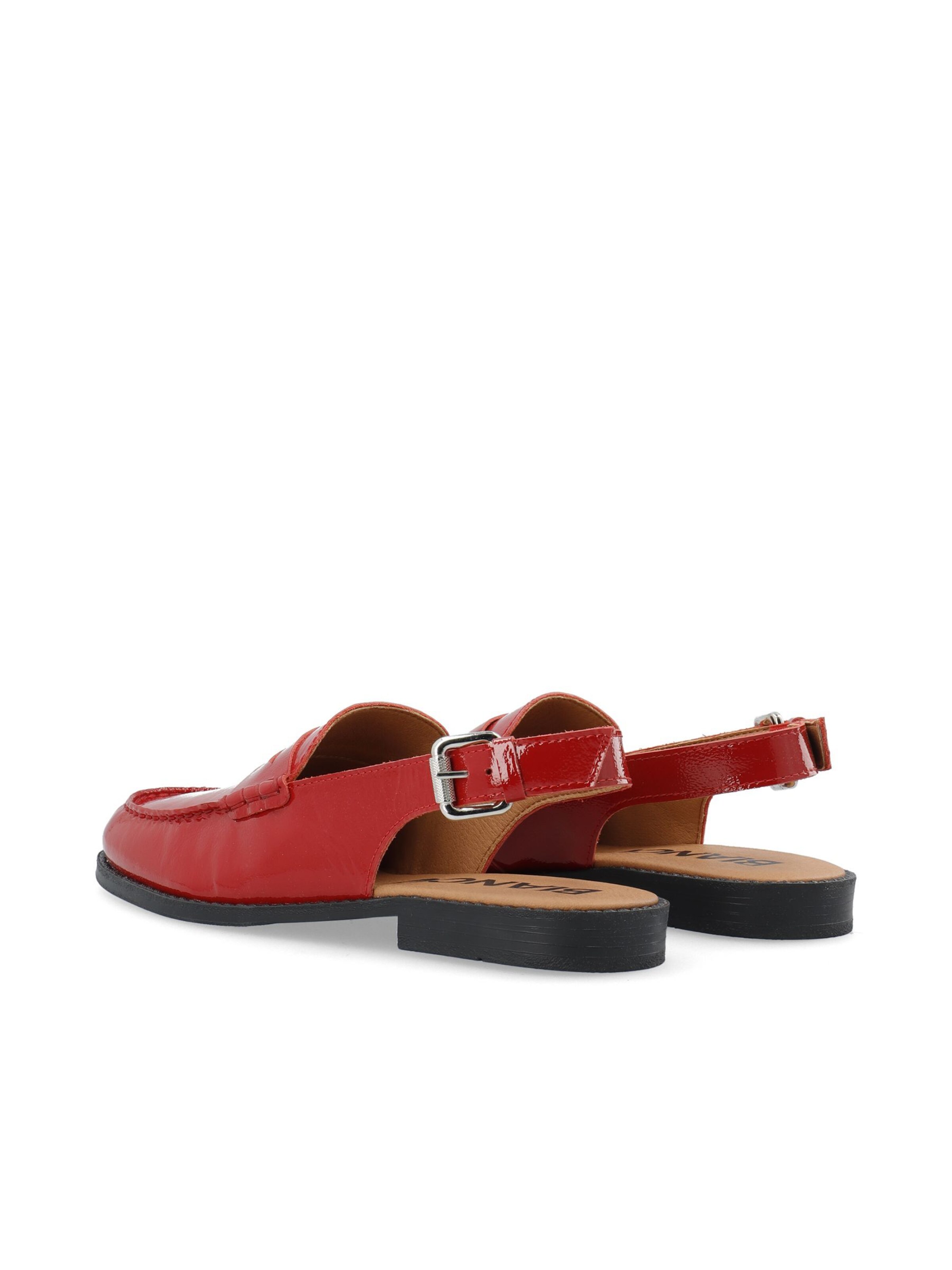Bianco Strap ballerina 'Pop' in Red