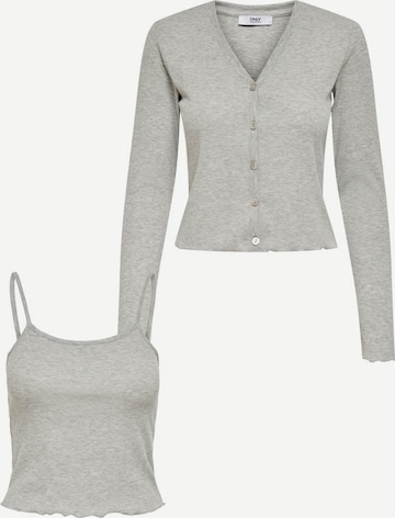 ONLY Knit Cardigan in Grey: front