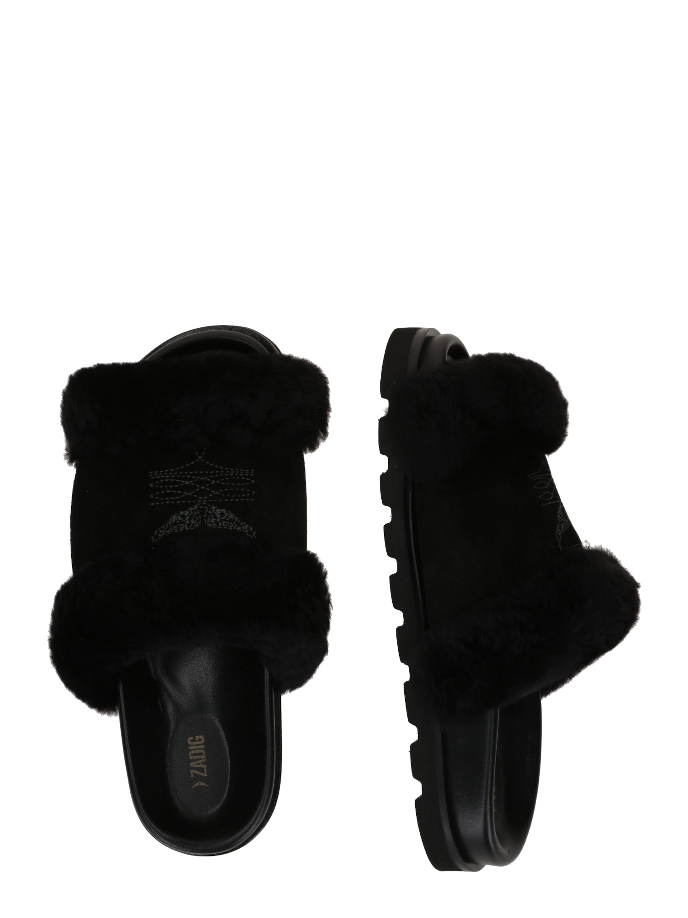 Zadig & VoltaireNatikače s potpeticom 'TEDDY BARE' - crna boja