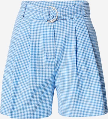 Koton Loose fit Pleat-Front Pants in Blue: front