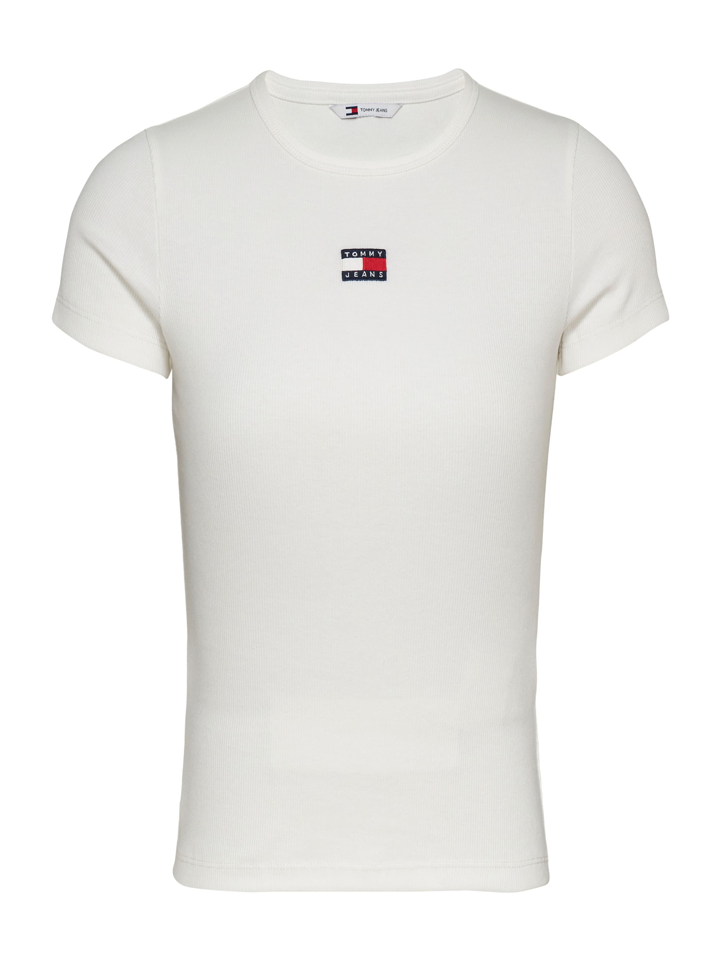 Tommy Jeans Тениска в бяло: отпред