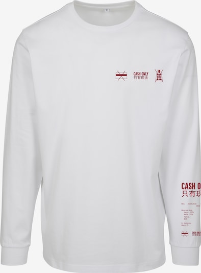 MT Men Shirt 'Cash Only' in Blood red / White, Item view