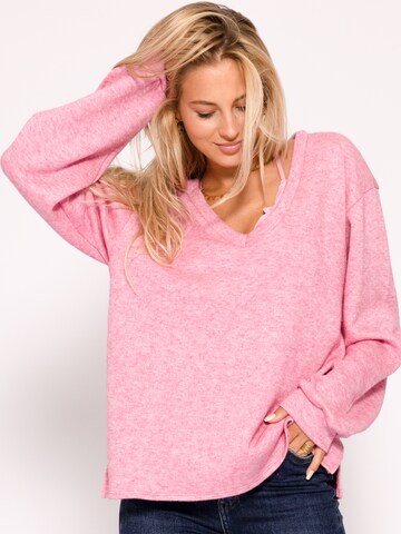 SASSYCLASSY Maxi svetr – pink: přední strana