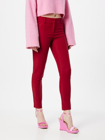 PATRIZIA PEPE Slim fit Pants in Red: front